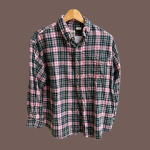 GAP Plaid Flannel Shirt | Green Pink Cotton | Size XXL | Vintage